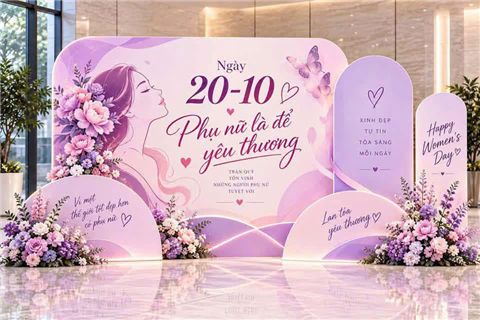 Ảnh Trang trí sảnh văn phòng 20/10 tại Đống Đa